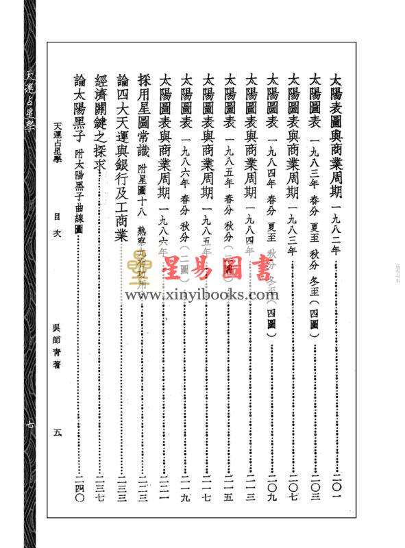 吴师青：天运占星学附商业周期股市粹言（心一堂）